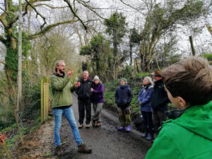 Man talking to walking group