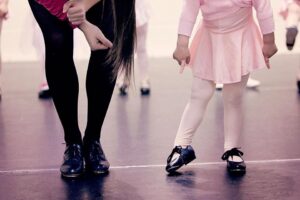 Children wearing tap shoes