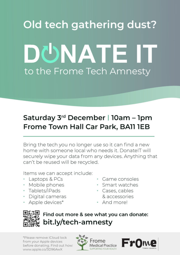 Donate IT Tech Amnesty poster