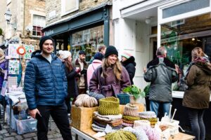 Traders and shoppers at The Frome Independent